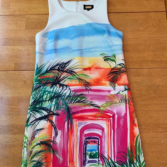 Boston Proper Dresses & Skirts - Boston Proper | Tropical Landscape Sheath Dress - Size 8